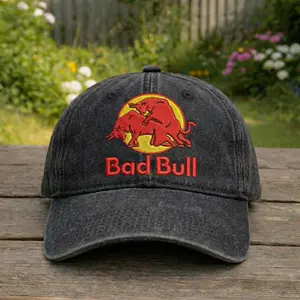 Bad Bull Embroidered Wash Hat