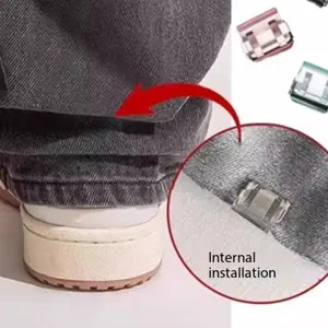 Invisible Hem Shortening Clips Hemming, Adjustable Buttoned Hidden Fixing Mechanism, 10 Pieces Set, Random Colors, No Sewing Needed, Fashion Accessories, Simplify