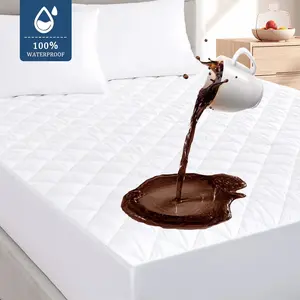 Luxury Quilted Mattress Protector – Soft Microfiber Fitted Bed Cover, Breathable & Waterproof, All Sizes (Twin, Full, Queen, King, Cal King)