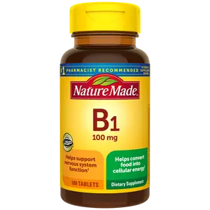 Nature Made Vitamin B1 Tablets, 100 mg Dietary Supplement for Health & Nutrition Support