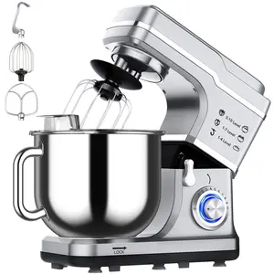 Garvee 7.5 Quart Stand Mixer with 10-Speed Tilt-Head, 660W Motor, Stainless Steel Bowl, Dough Hook, Whisk & Beater - Compact 3-in-1 Electric Kitchen Mixer for Home Baking