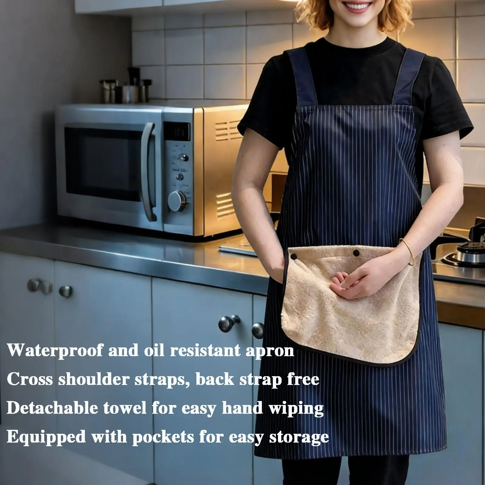 Novelty Fashion Unisex Polyester Waterproof Modern Sleeveless Kitchen Apron - Summer Breathable Cooking Wear, Cool Birthday Gift for Home Cooks, Accessory, One Piece
