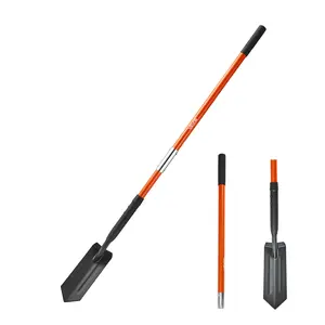 【DealsForYouDays】VEVOR Trench Shovel,  4 in Blade Heavy-Duty Trenching Shovel, Narrow Spade Trench Digger with Fiberglass Handle and Non-Slip Grip, for Gardening, Digging Holes, Trenching, and Planting, 56 in Long