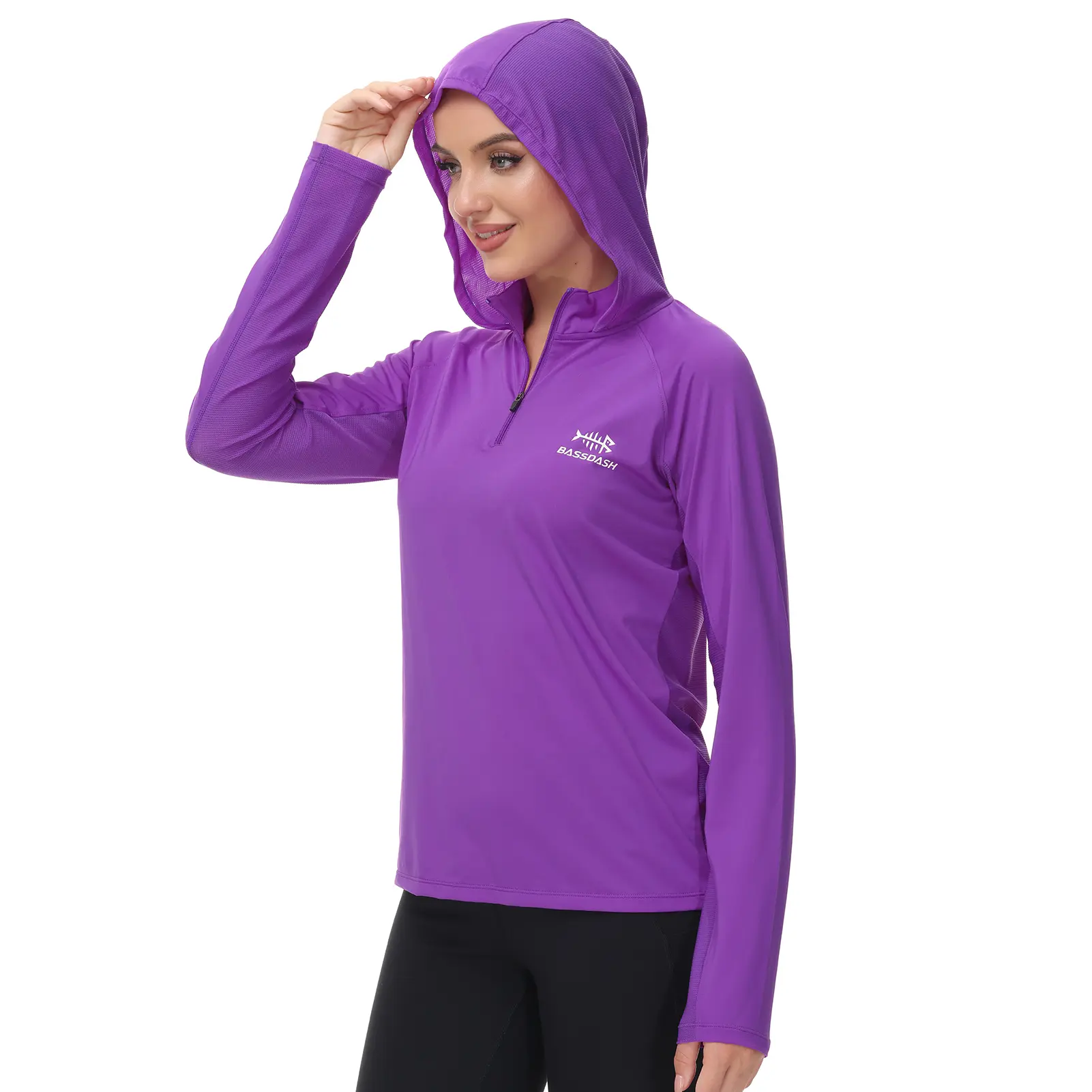 Bassdash Women’s UPF 50+ Performance Hoodie Long Sleeve Half Zip T-Shirt UV Protection Fishing Hiking Shirt Bassdash Women’s UPF 50+ Performance Hoodie Long Sleeve Half Zip T-Shirt UV Protection Fishing Hiking Shirt