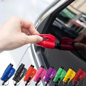 2-In-1 Car Emergency Escape Tool, Car Accessory, Window Breaker Keychain Cutter, Portable Glass Breaker, Choose From 7 Colors, Hope You Never Use It