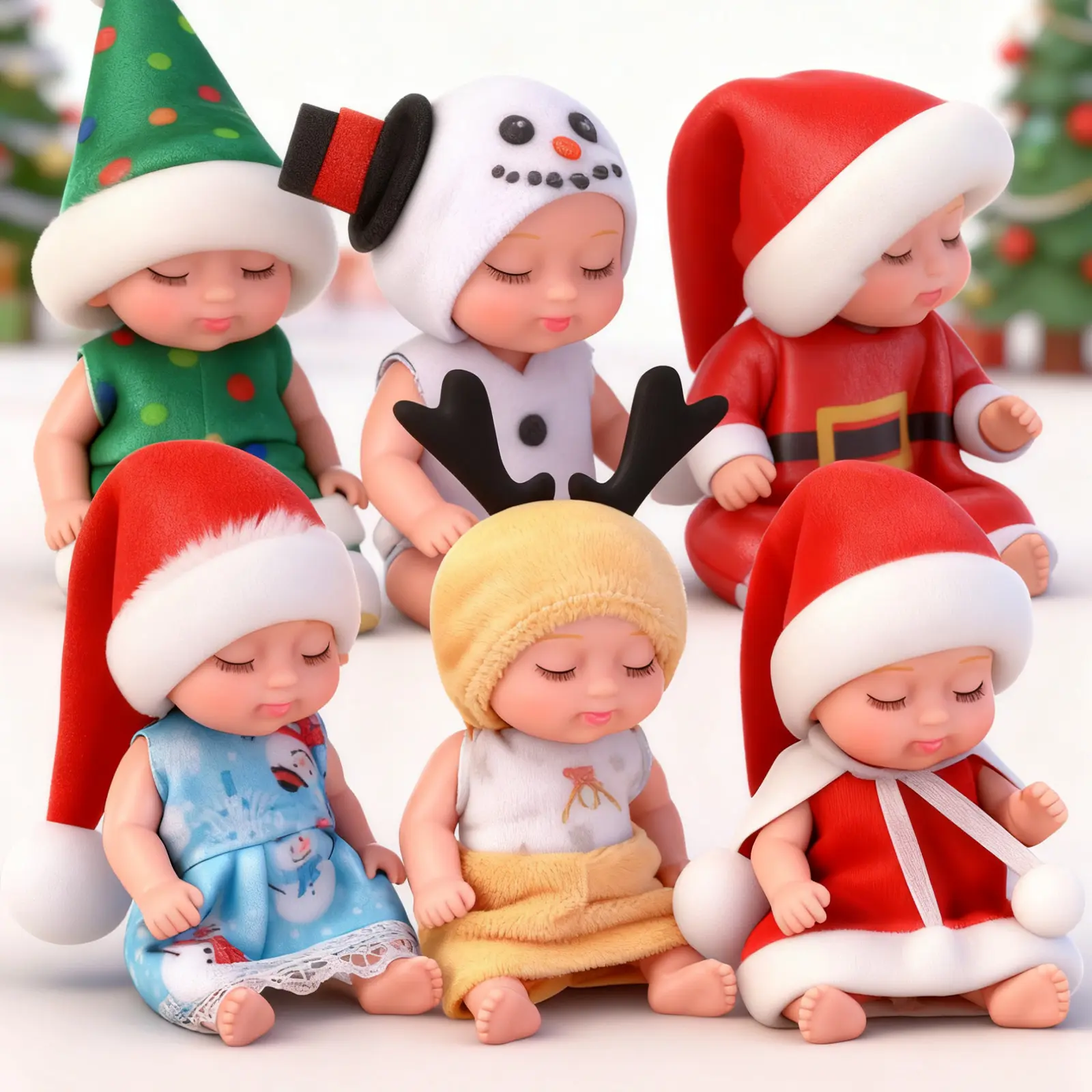Mini Baby Dolls Realistic Baby Dolls, Cute Baby Dolls, Christmas Doll Gifts, Realistic Baby Dolls With Animal Clothes, Gift for Kids
