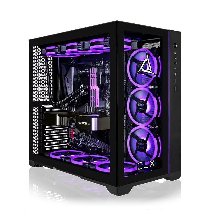 CLX SET Gaming PC - Intel Core i9 13900KF 3.0GHz 24-Core, 64GB DDR5 5600MHz, GeForce RTX 4070 12GB GDDR6, 2TB NVMe SSD, 6TB HDD, 360mm AIO Cooling, 9 RGB Fans, Windows 11 Home 64-bit