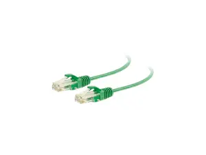 C2G 01160 Cat6 Slim Cable - Snagless Unshielded Slim Ethernet Network Patch Cable, Green (1 Feet, 0.30 Meters)