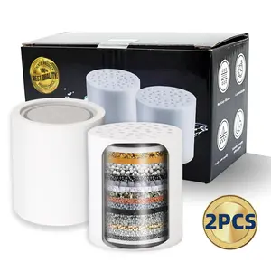 18 Stage Shower Filter Cartridge - Remove Chlorine Heavy Metals and Other Sediments, Reduces Dry Itchy Skin, Dandruff, High Output Hard Water Filter Replacement Cartridge bathroom filter shower head