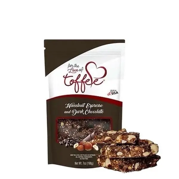 For the Love of Toffee Hazelnut Espresso and Dark Chocolate Toffee Snack Dessert