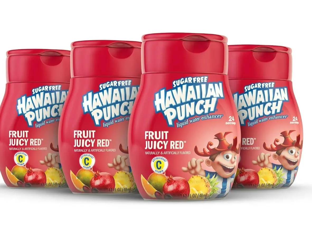 Hawaiian Punch Fruit Juicy Red Liquid Water Enhancer Drops - Sugar-Free, 0-Calorie, No Artificial Colors, 4 Bottles, Makes Up to 96 Drinks