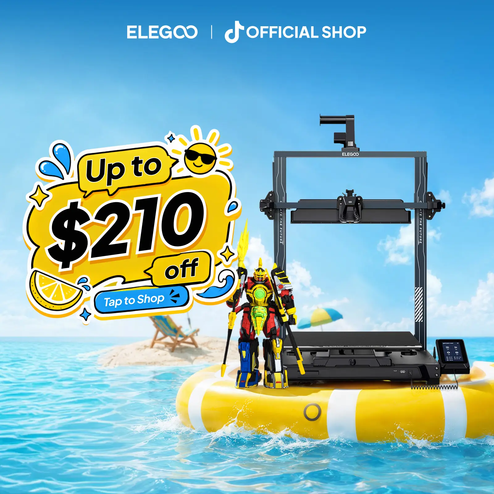 ELEGOO Neptune 4 Max 3D Printer - 500mm/s Fast Printing Speed, 300°C High-Temp Nozzle, Auto Leveling, Direct Drive Extruder, 420x420x480mm Large Build Volume, TPU Compatible, No WiFi/LAN (Computers & Office 3D Printing Supplies), Nylon