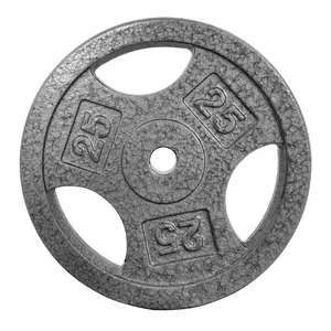 Cast Iron Weight Plates Set - 1" & 2" Options - Rubber Coated Grip Design - Standard Barbell Plates for Home & Commercial Gym Strength Training - Durable & Floor Friendly