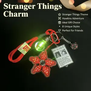 Stranger Things Themed Backpacks & Bag Charms 8 Styles Hawkins Adventure Accessories Ideal New Year Christmas Gifts for Friends Perfect for Friends and Loved Ones