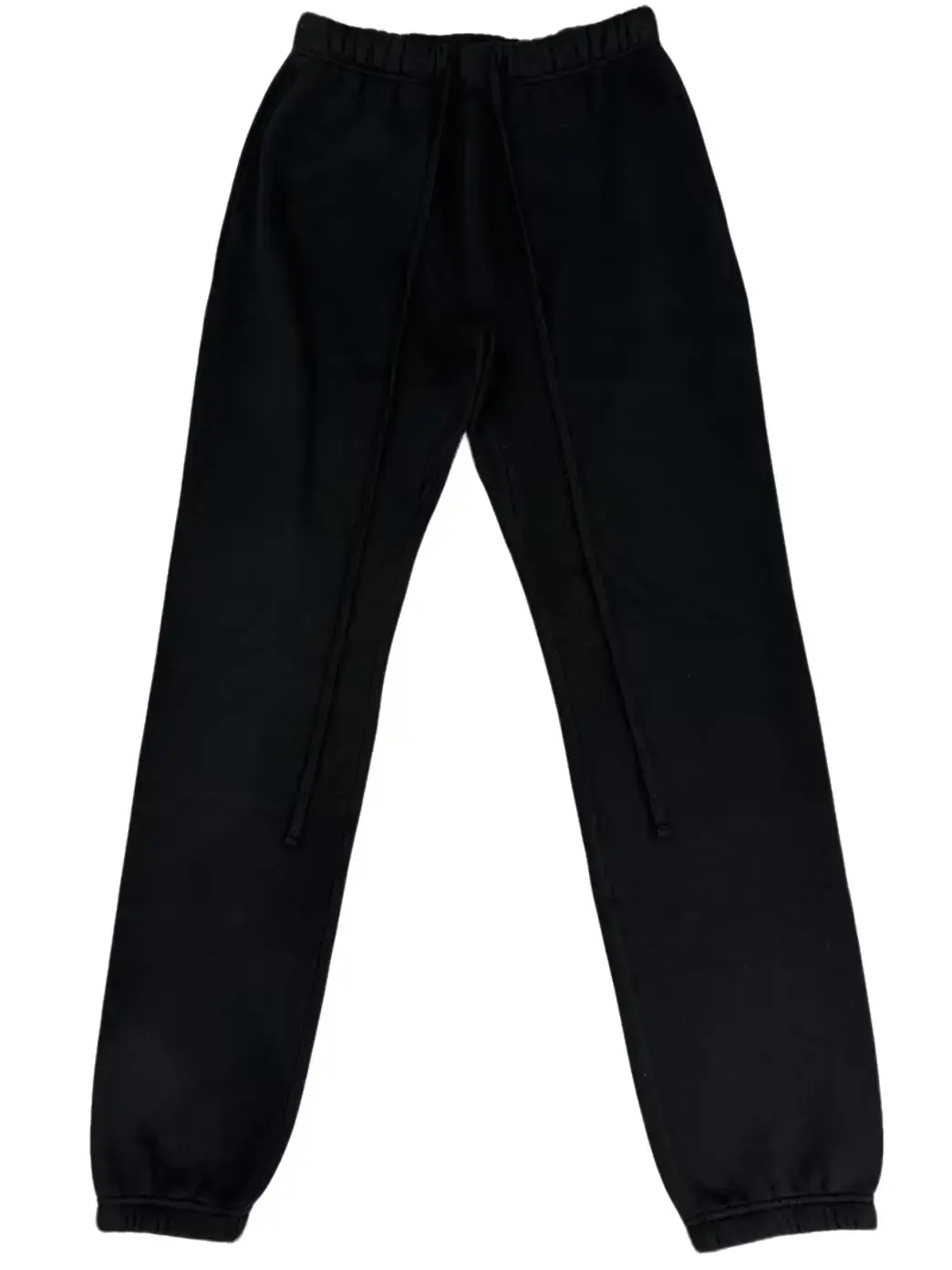 Oversized All Black Fleece Sweatpants for Men, Casual Relaxed Fit Joggers with Side Pockets & Drawstring, Casual Streetwear Loungewear for Everyday, Gym & Travel