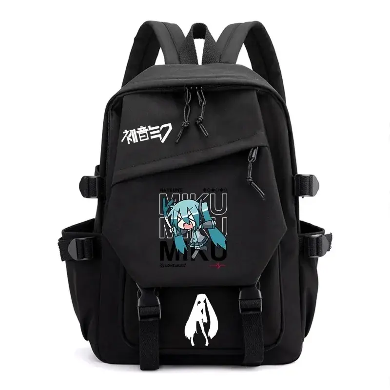 Hatsune Miku Backpack Kawaii Vocaloid Anime School Bag Cartoon Print Bookbag Travel Daypack For Girls Teens Students Fans Gift