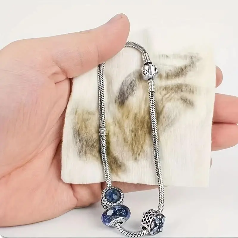 10pcs Polishing Cloth for Gold & Silver Color Jewelry, Ideal for Ring Necklace Bracelet Shine Restoration, Durable Polisher for Daily Use