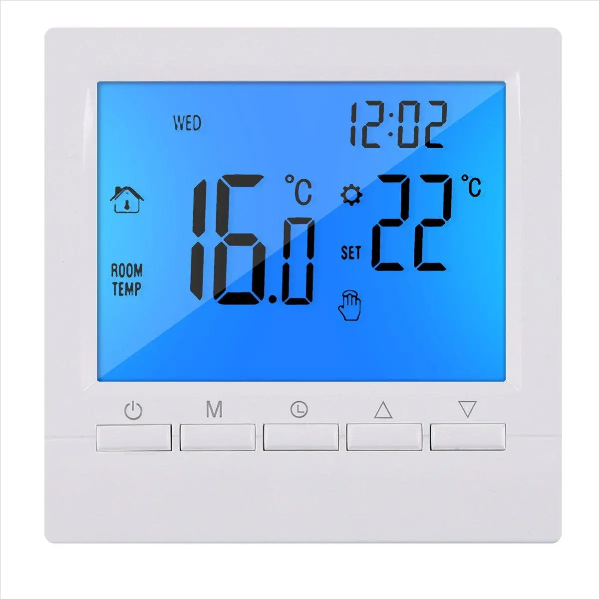 Programmable 3A Model Digital Thermostat - Plastic Body Digital Unit, 3A Weekly Room Control, Blue Backlight Efficient Home Use Heating Controller for Automotive & Motorcycle Exterior Decoration Accessories