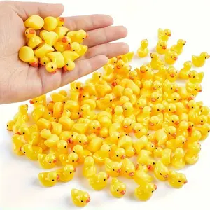 Creative yellow mini duckling ornaments - suitable for miniature landscape gardens, aquarium potted plant accessories, home party games, dollhouse decorations, office furnishings - small and suitable as small gifts