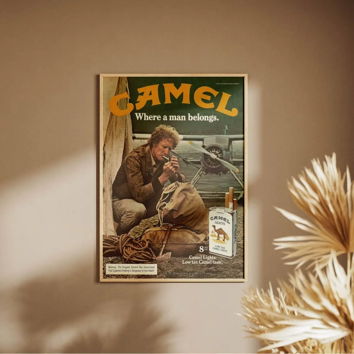 Unframed Camel Man 1981 Vintage Advertising Poster, Retro Paper Photo Print, Home Decor Supplies, Wall Decoration for Living Spaces