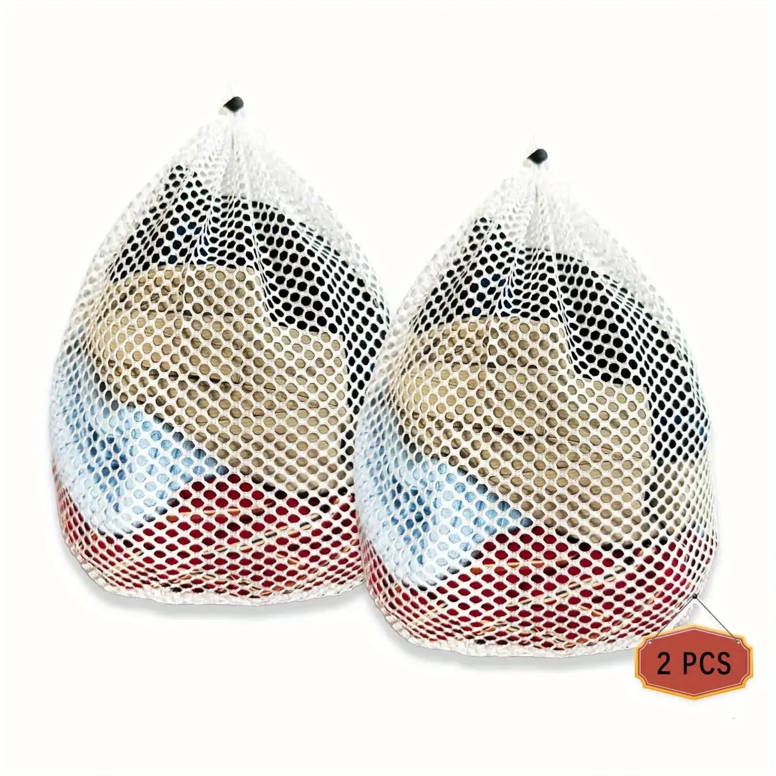 Mesh Laundry Bags Measuring 15.75 X 19.69 inch, Pack of 2, Suitable for Washing Machines, Ideal for Delicate Garments, Bras, Socks, And Clothes, Featuring an Adjustable Drawstring Design, Durable Laundry Bags for Home Storage