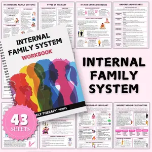 Internal Family Systems Workbook IFS Worksheets Parts Mapping Therapy Notes Coping Skills Self-Awareness Tool Growth Personal Learning Learning Materials Visual Learning Tools