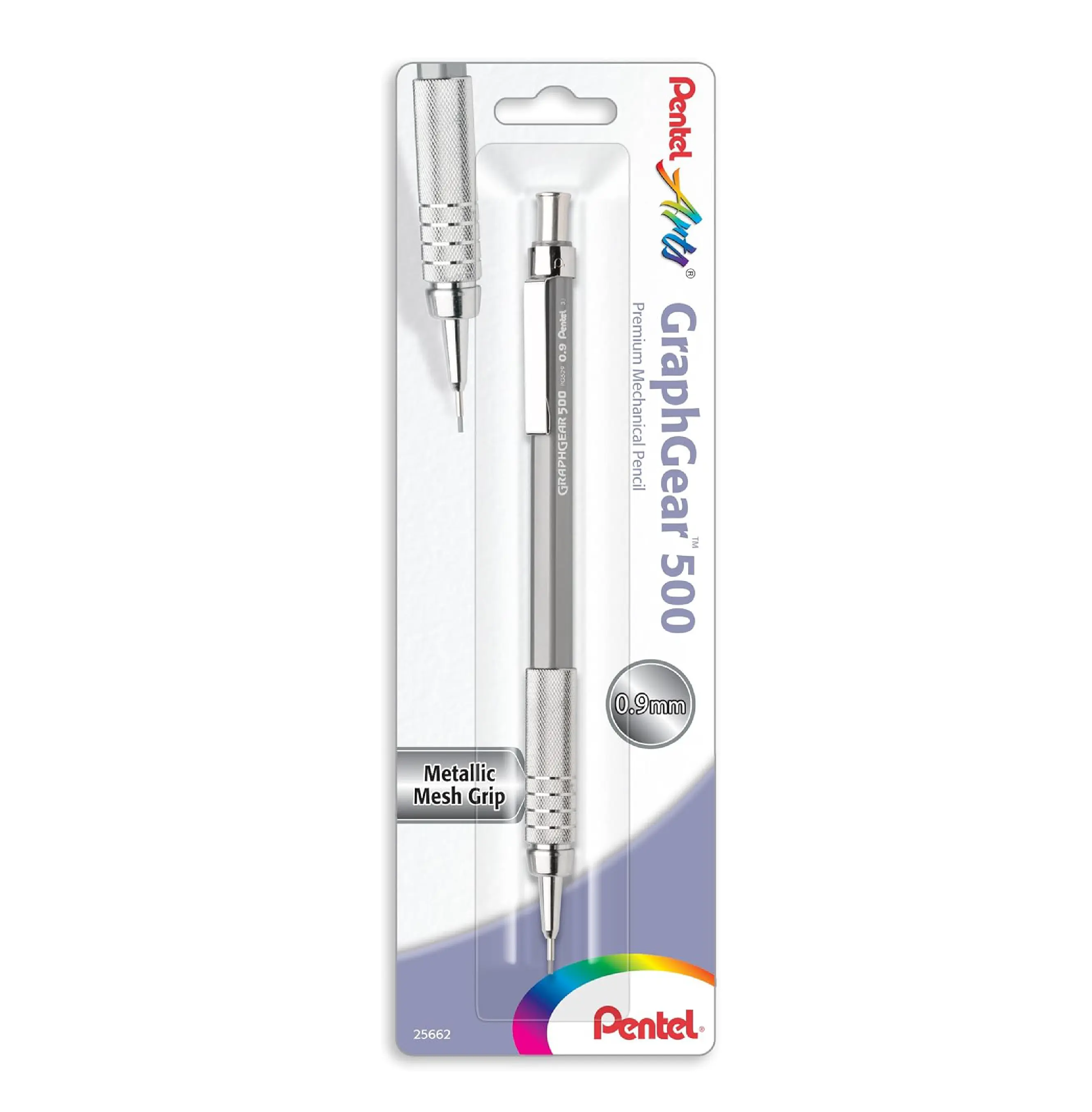Pentel Arts GraphGear 500 Premium Drafting Pencil, 0.9mm, Gray Barrel