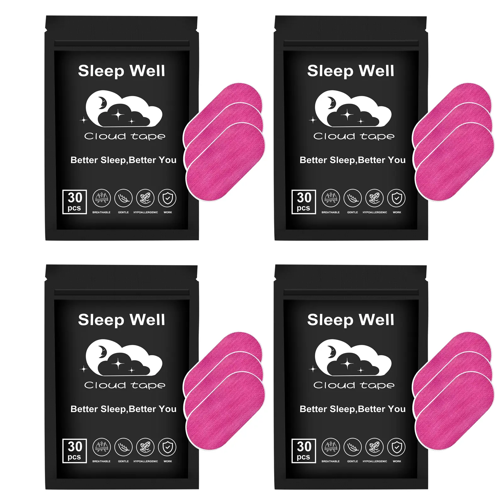120 Pack Upgraded Ultra Breathable Mouth Tape - Super Breathable - Gentle - Comfort - Enhanced Adhesion Sports Accessories, Pink mouth tape for sleeping,  Mouth sleep tape,