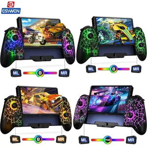 ESYWEN Switch Controllers for Nintendo Switch/Switch OLED, Hall Effect Switch Wireless Pro Controller One-Piece Joypad, Full-Size Handheld Mode Controller with Battery/Turbo/Programming