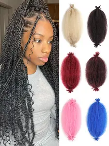 16/24 Inch Pre Fluffed Spring Twist Hair, Afro Twist Hair, Pre Stretched Wrapping Hair for Soft Locs Hair Extensions