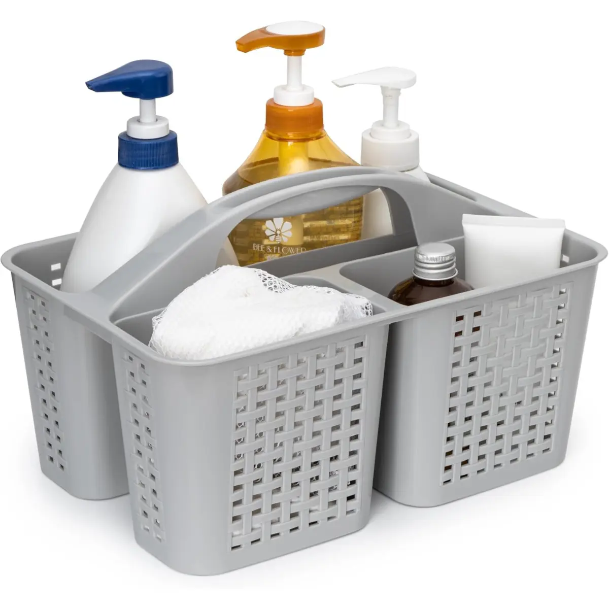 Tiawudi Portable Shower Caddy, Caddy Organizer with Handle, Plastic Shower Basket Hold Soap, Shampoo, Hair Supplies and Beauty Products, Cleaning Supplies Organizer for Home, Dorm, Shelf and Cabinet
