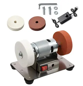 100w Mini Bench Grinder, Electric Benchtop Sander, Electric Multi-Purpose Grinding Machine, Polishing Grinding Machine Small Grinder for Woodworking Knife Making(6.3 * 3.9 * 3.9in)
