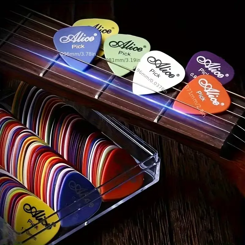 20-Piece Advanced Guitar Picks Set, Suitable for Acoustic Electric Guitars & Basses, Durable Regulator Picks Thickness 0.58-1.5mm, Guitar Pack Accessory