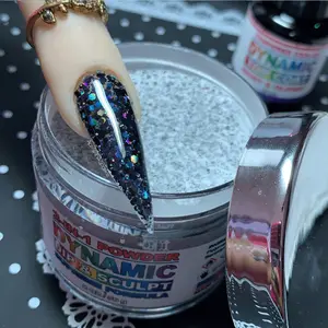 Black Holographic Glitter Nail Powder #322