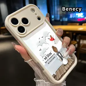 Heavenly Hope Pattern TPU Phone Case for iPhone 17 Pro Max 16 15 14 Plus 13 12 Mini 11 XR X XS Air E Shockproof Drop Protection Rugged Durable Silicone Cover Cellphone Protective Casing