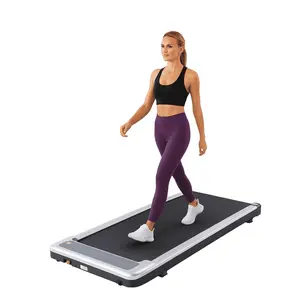 Compact Walking Treadmill for Small Spaces, Quiet Under-Desk Walking Pad with Remote, Slim Portable Design for Home Office Workouts, LED Display, Easy to Store,Silvery