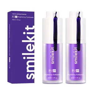 2PCS PURPLE Whitening Functionality Toothpaste Set, Lightweight Toothpaste, Mint Flavor, Cleansing, Deep Cleaning Action, Gentle Non-Irritating, Fresh Breath, Travel Portable