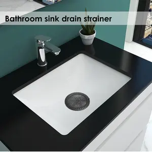 2 Piece Shower Drain Filter Mesh Trap, Bathtub Strainer, Bathroom Sink Plug, Stainless Steel and Silicone Cover, Prevents Clogs