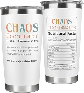 Christmas Gift, Thank You Gifts for Women, Boss, Coworker, Manager, Office, Nurse - Chaos Coordinator Gifts - Boss Lady Gifts, Boss Lady Gifts for Women, Coworker Gifts - Christmas Gifts for Boss - 20 Oz Mint Tumbler