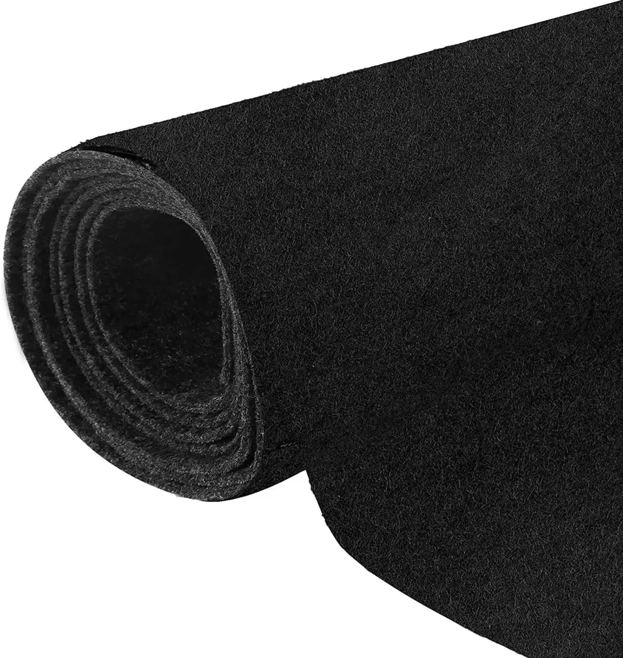 Absolute C15-BK 48" x 15FT Black Automotive Carpet Underfelt for Trunk Speaker Box Car Interior