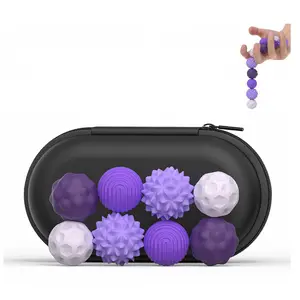 4-piece set, Sensory grippie set, silicone magnetic sensory balls, a toy that relieves tension, anxiety. Made of soft silicone, it feels comfortable to the touch and is suitable for children with autism, office workers under high pressure and students