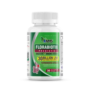 America Medic & Science Florabiotix Probiotic 30 Capsules - 30 & 50 Billion CFUs for Daily Maintenance - 10 Clinically Studied Strains - Gluten-Free & Shelf-Stable - Digestive & Gut Health Support