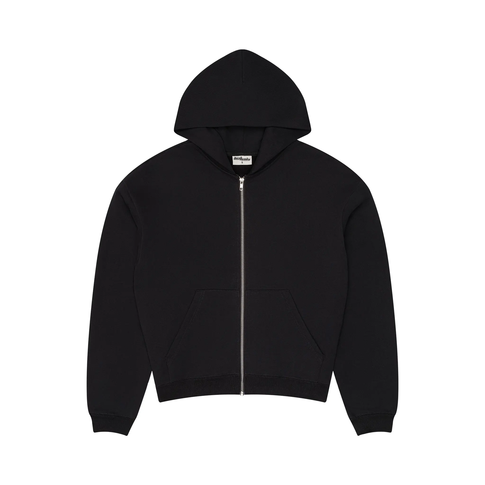 350 GSM 'Black' Zip-Up Hoodie