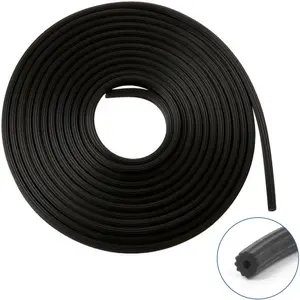 0.125" x 100' Round Black Replacement Window Screen Retainer Spline for Window Screen Repair