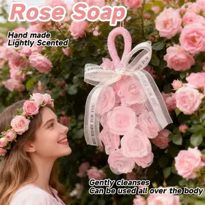 [Mother's Day gift] Rose Handmade Soap, Face Wash, Bath, Hand Soap, Fresh Rose Scent, Deep Cleansing, Moisturizing, Oil Control, Ideal for Oily Skin, Scented