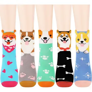 P-SOK016   Women's Cat Socks Cat Gifts Cute Animal Socks Dog Owl Gifts for Women