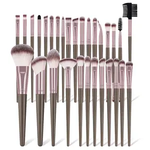 MAANGE 30pcs Professional Makeup Brush Set, Foundation Brush Powder Brush Blush Brush Fan Brush Contour Brush Concealer Brush Blending Brush Eyeshadow Brush Eyebrow Brush Eyeliner Brush Sponge Brush Detail Brush Lip Brush, Gift for Women & Girls