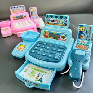 Supermarket Cash Register Pretend Play Toy Set, Interactive Simulation Cash Register Toy, Role-playing Toy Set for Kids