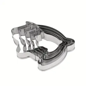 5pcs Pig-shaped Biscuit Mold Set | Stainless Steel Mexican Pig Biscuit Mold, Food-grade Baking Tool