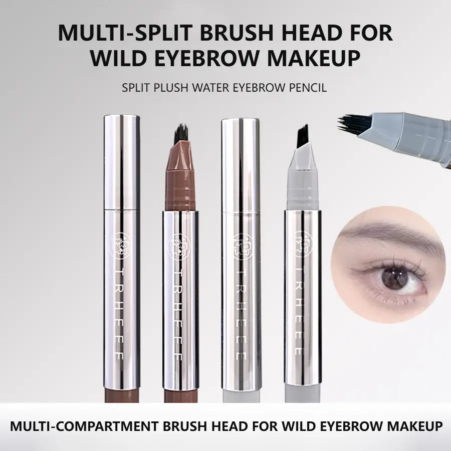 Multi-Prong Eyebrow Pencil - Smudge-Proof and Long-Lasting Eyebrow Makeup for Fuller-Looking, Defined At-Home Brows, Natural Brows, Beauty Products, Liquid, Eyebrow Shape